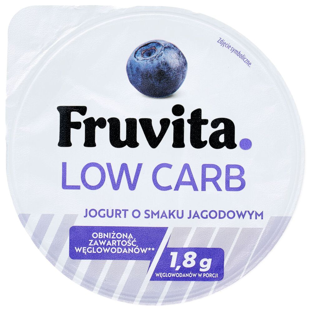 Fruvita Jogurt o smaku jagodowym Low Carb 150 g. /szt.