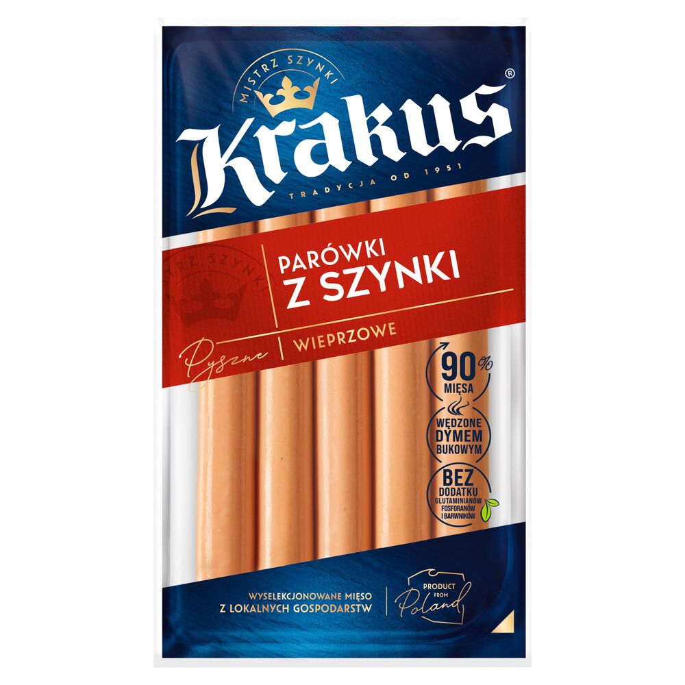 Krakus Parówki z szynki wieprzowe 200 g. /szt.