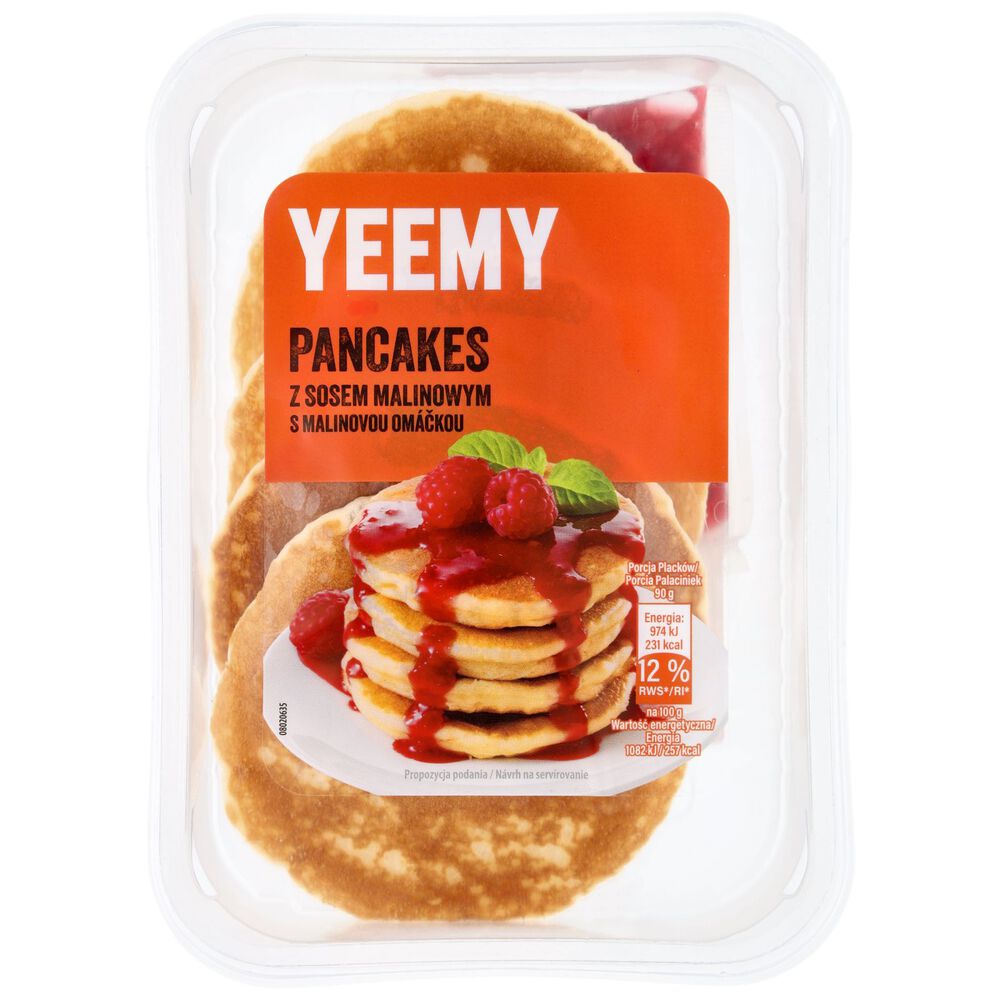 Yeemy Pancakes z sosem malinowym 180 g. /szt.