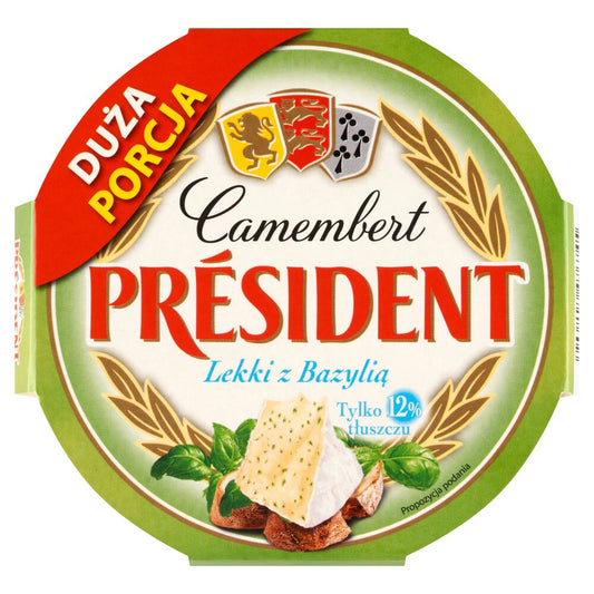 Président Ser camembert lekki z bazylią 170 g. /szt.