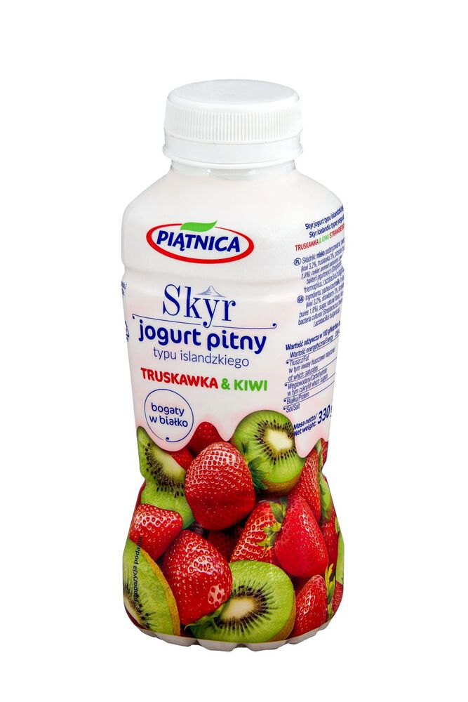 Piątnica Jogurt pitny Skyr truskawka kiwi 330 ml. /szt.