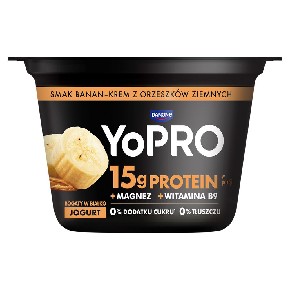 Danone YoPro Jogurt smak banan-krem z orzeszków ziemnych 160 g. /szt.