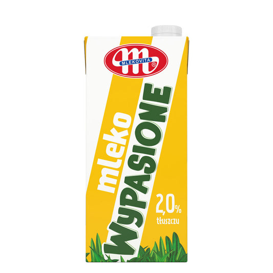 Mlekovita Mleko UHT 2 % tłuszczu Wypasione 1 l. /szt.