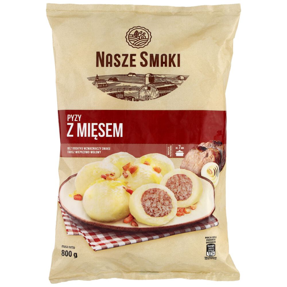 Nasze Smaki Pyzy z mięsem 800 g. /szt.