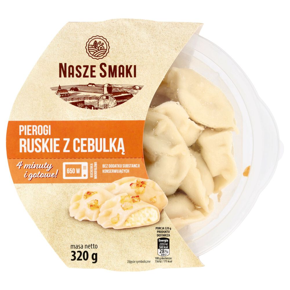 Nasze Smaki Pierogi ruskie z cebulką 320 g. /szt.