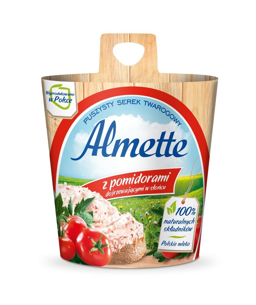 Almette Puszysty serek twarogowy z pomidorami dojrzewającymi w słońcu 150 g. /szt.