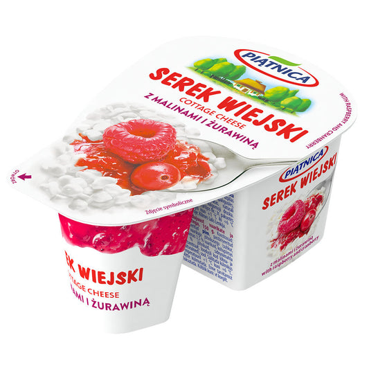 Piątnica Serek wiejski z malinami i żurawiną 150 g. /szt.