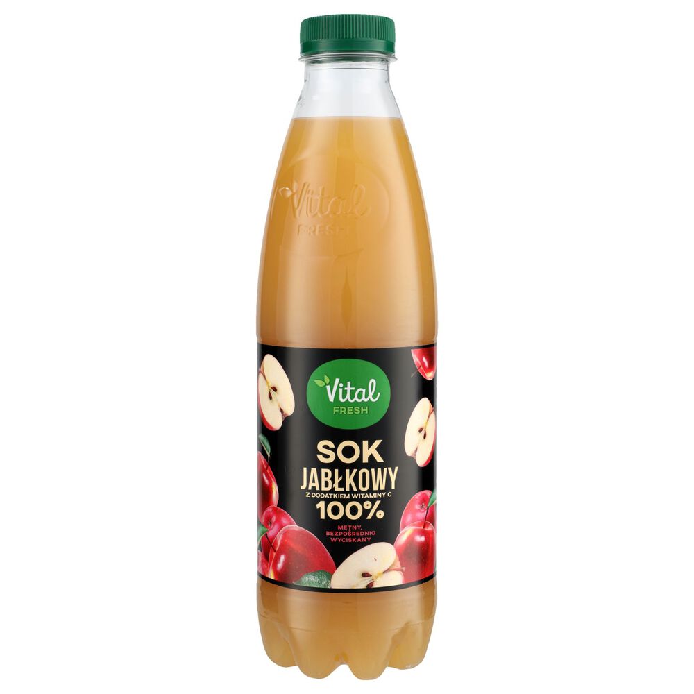 Vital Fresh Sok jabłkowy 100 % z dodatkiem witaminy C 1 l. /szt.