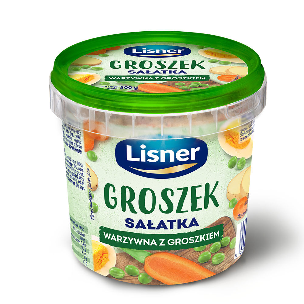 Lisner Groszek sałatka warzywna z groszkiem 500 g. /szt.