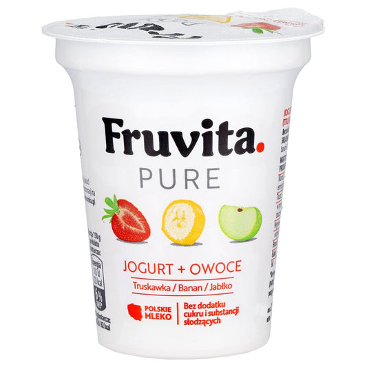 Fruvita Pure Jogurt owoce truskawka banan jabłko 150 g. /szt.