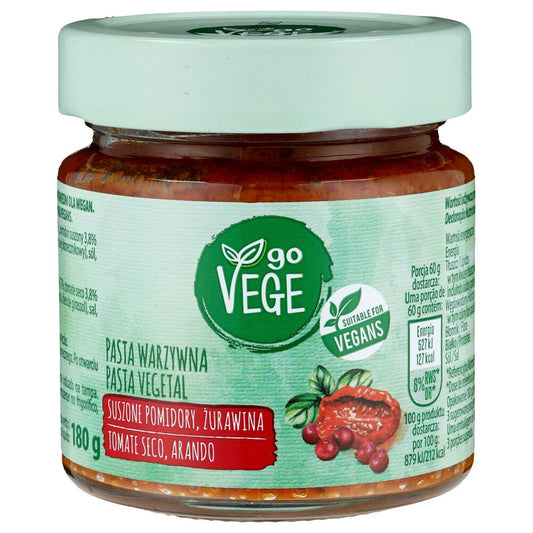 Go Vege Pasta warzywna suszone pomidory, żurawina 180 g. /szt.