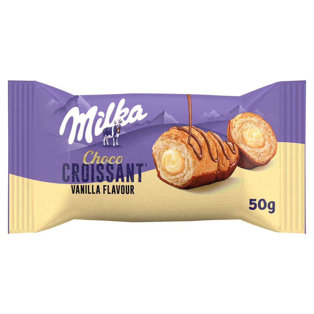 Milka Choco Croissant Rogalik z ciasta francuskiego z nadzieniem o smaku waniliowym 50 g. /szt.