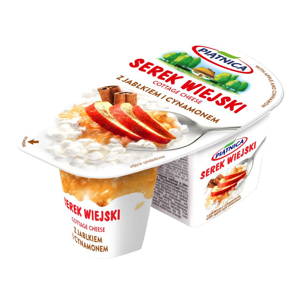 Piątnica Serek wiejski jabłko cynamon 150 g. /szt.