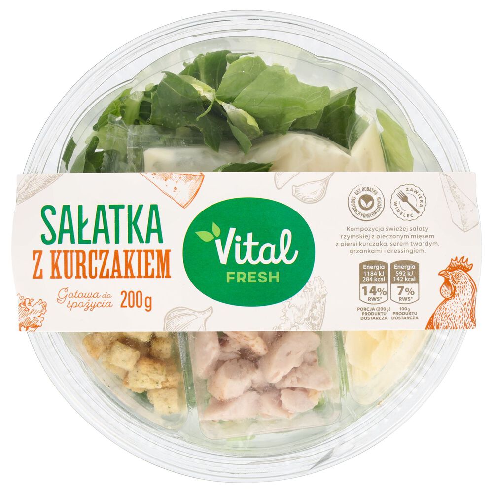 Vital Fresh Sałatka z kurczakiem 200 g. /szt.