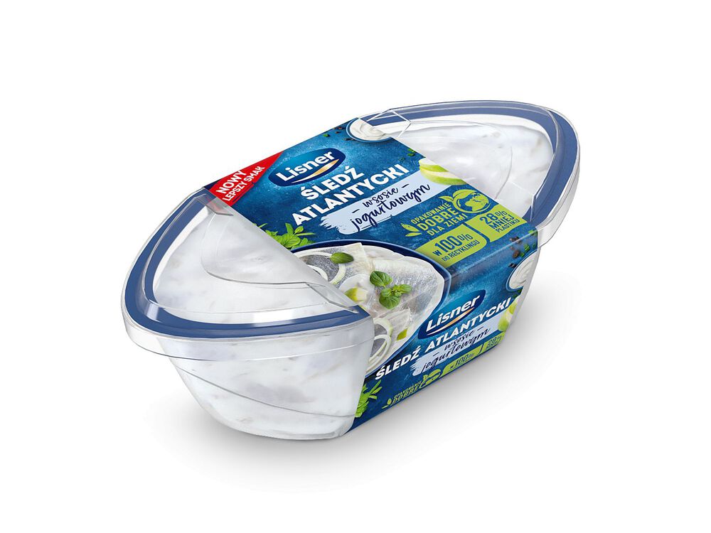 Lisner Śledź atlantycki w sosie jogurtowym 280 g. /szt.