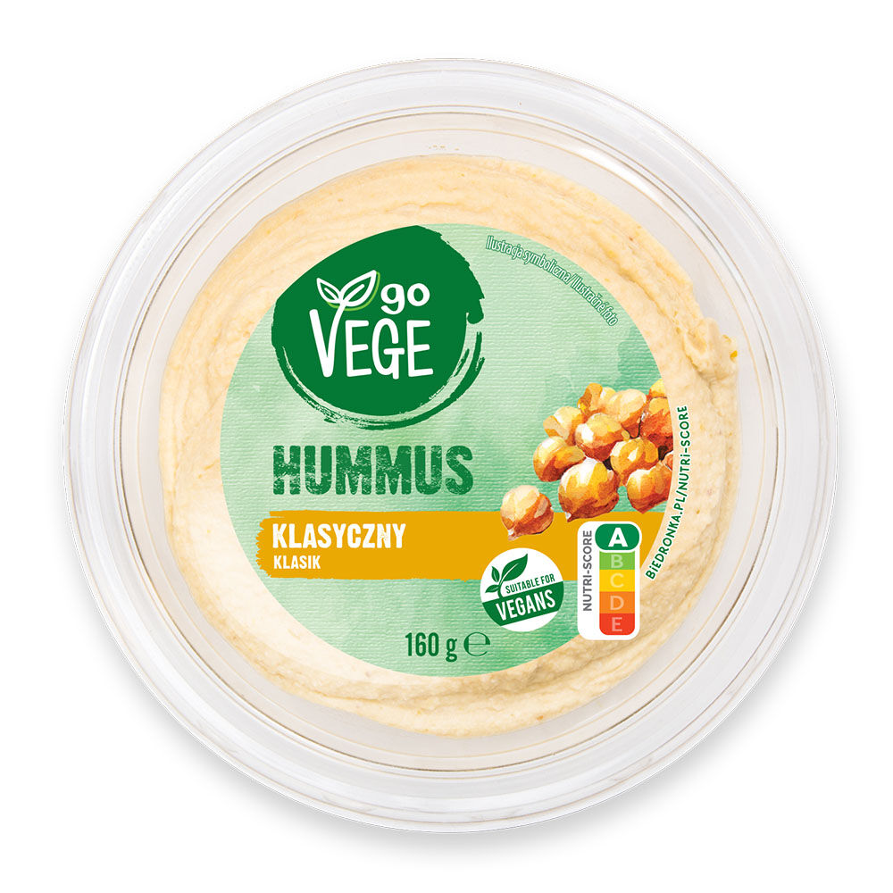 Go Vege Hummus klasyczny 160 g. /szt.