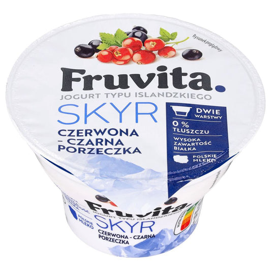 Fruvita Jogurt typu islandzkiego Skyr czerwona-czarna porzeczka 150 g. /szt.