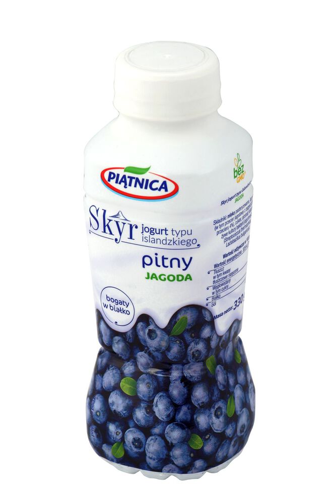 Piątnica Jogurt pitny Skyr jagodowy 330 ml. /szt.