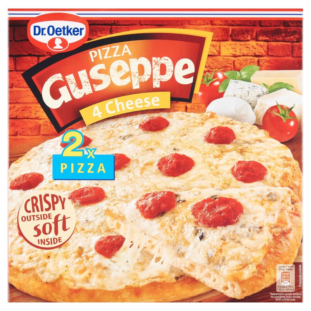 Dr. Oetker Guseppe Pizza 4 sery 670 g (2 x 335 g). /szt.