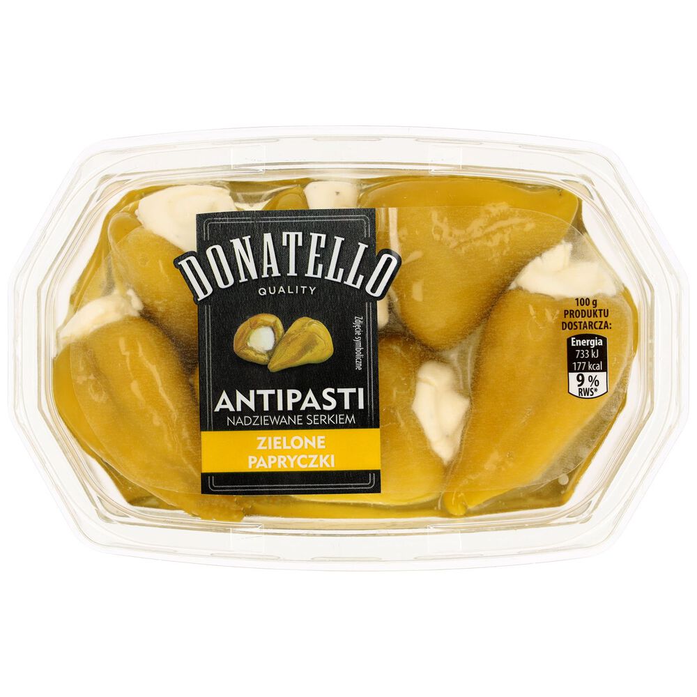 Donatello Antipasti zielone papryczki nadziewane serkiem 180 g. /szt.